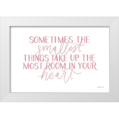 Little Child II Pink White Modern Wood Framed Art Print by Thorns, Becky