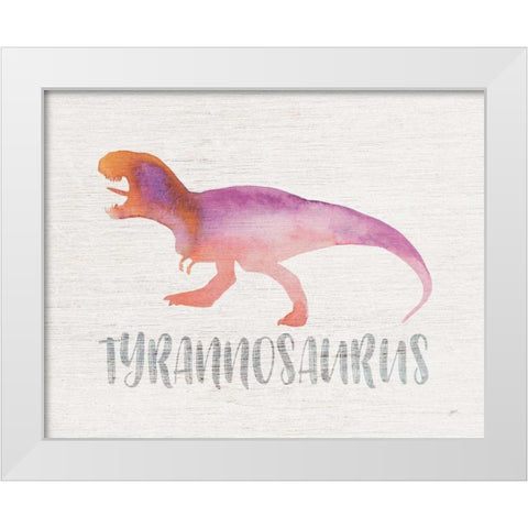 Roar II White Modern Wood Framed Art Print by Panganiban, Karyn