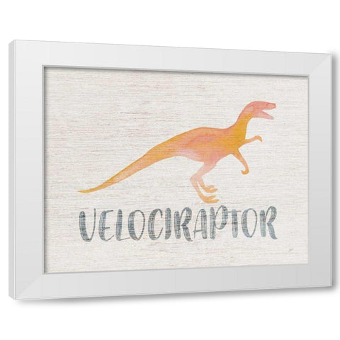 Roar III White Modern Wood Framed Art Print by Panganiban, Karyn