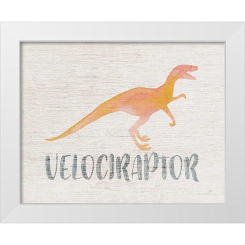 Roar III White Modern Wood Framed Art Print by Panganiban, Karyn