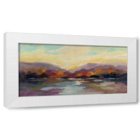 Fall Sunset White Modern Wood Framed Art Print by Vassileva, Silvia