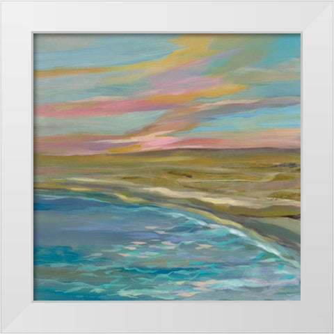 Sunrise Dunes White Modern Wood Framed Art Print by Vassileva, Silvia
