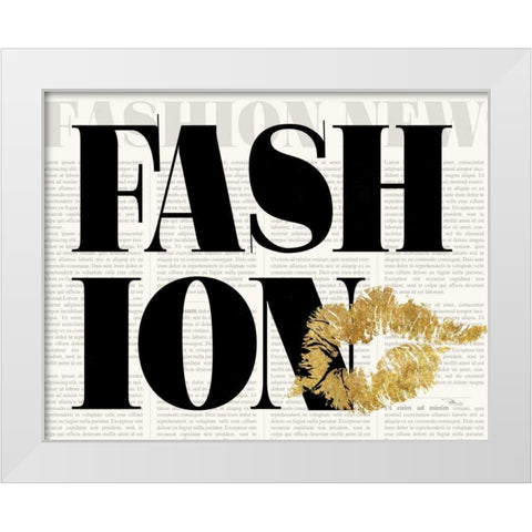 Fashion Sense II BW White Modern Wood Framed Art Print by Pela Studio
