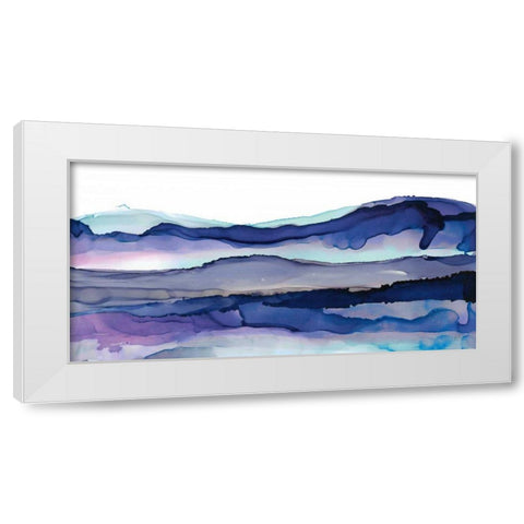 Coastal Ink I Blue Crop White Modern Wood Framed Art Print by Paschke, Chris