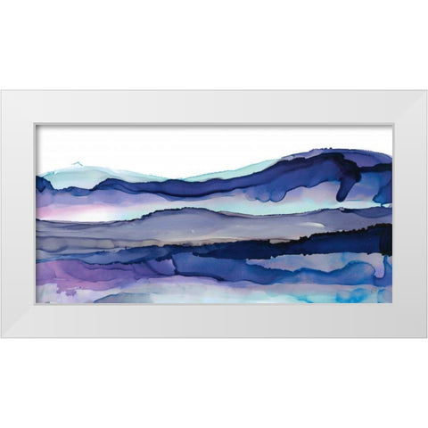 Coastal Ink I Blue Crop White Modern Wood Framed Art Print by Paschke, Chris