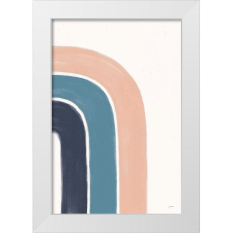 Rainbow I Blue White Modern Wood Framed Art Print by York, Leah