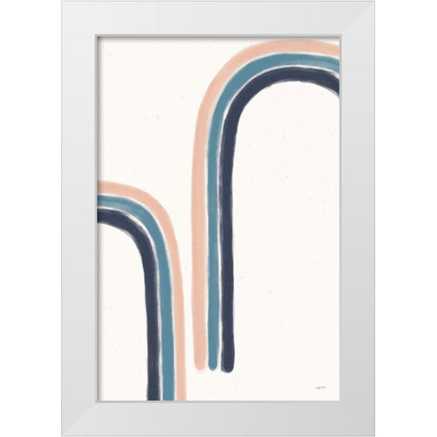 Rainbow II Blue White Modern Wood Framed Art Print by York, Leah
