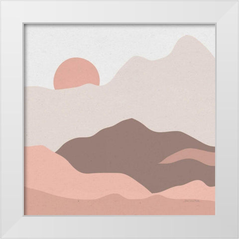Mountainous II Pink White Modern Wood Framed Art Print by Miller, Sara Zieve