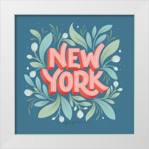 World Cities II White Modern Wood Framed Art Print by Graham, Gia