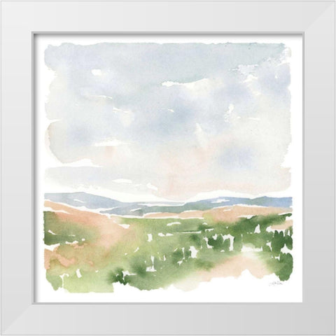 Gentle Landscape I White Modern Wood Framed Art Print by Pete, Katrina