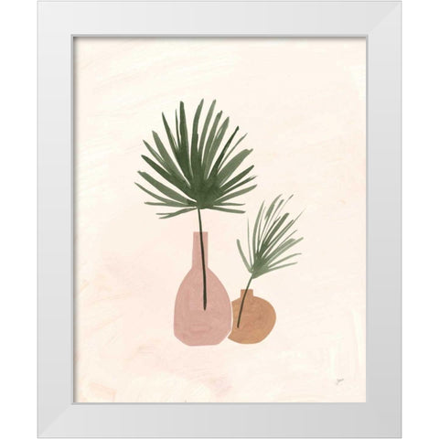 Palm Vessels II White Modern Wood Framed Art Print by Panganiban, Karyn