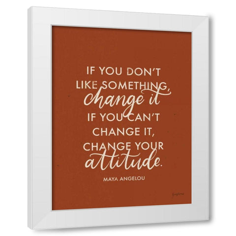 Words of Wisdom I Rust Crop White Modern Wood Framed Art Print by Thorns, Becky