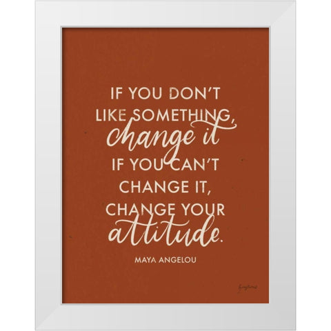 Words of Wisdom I Rust Crop White Modern Wood Framed Art Print by Thorns, Becky