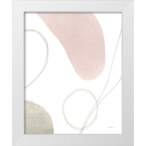 Threads of Motion II White Modern Wood Framed Art Print by Nai, Danhui