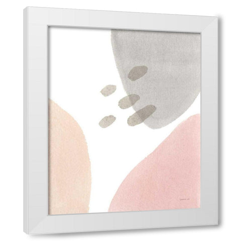 Abstract Tidepool I White Modern Wood Framed Art Print by Nai, Danhui