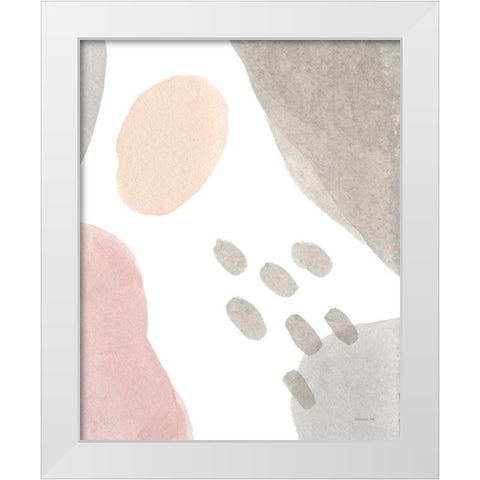 Abstract Tidepool II White Modern Wood Framed Art Print by Nai, Danhui