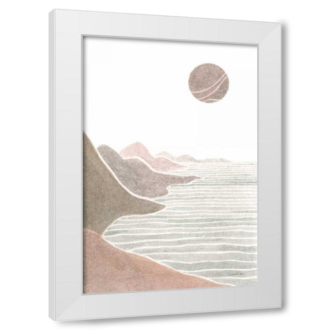 Shore Upon Shore White Modern Wood Framed Art Print by Nai, Danhui