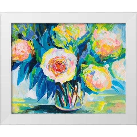 Charm White Modern Wood Framed Art Print by Vertentes, Jeanette