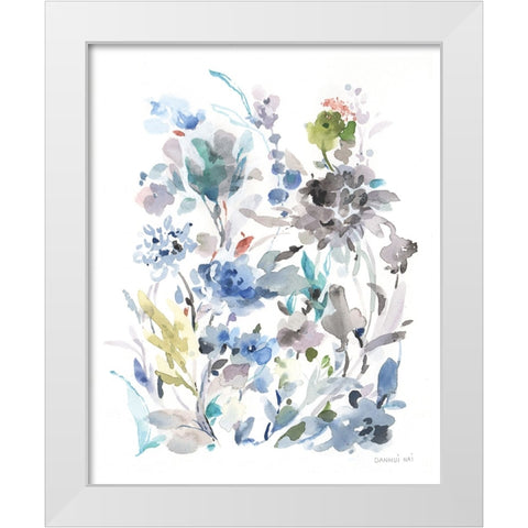 Breezy Florals II White Modern Wood Framed Art Print by Nai, Danhui