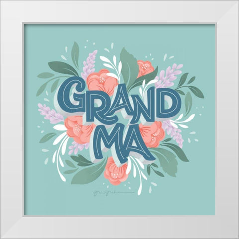 Grandma White Modern Wood Framed Art Print by Graham, Gia