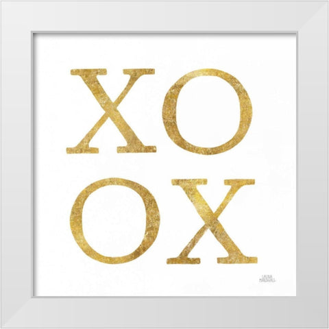 Love Letters XoXo White Modern Wood Framed Art Print by Marshall, Laura