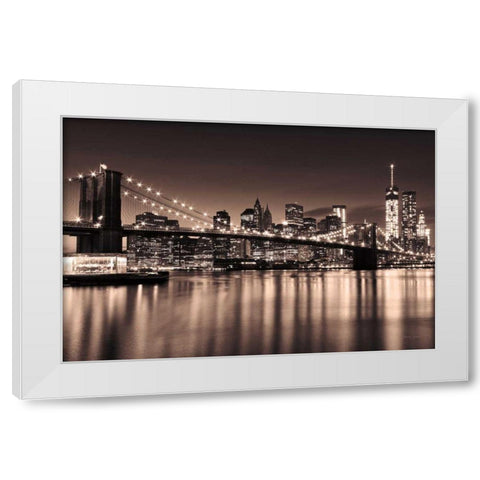 Sepia City White Modern Wood Framed Art Print by Gendreau, Katherine