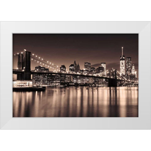 Sepia City White Modern Wood Framed Art Print by Gendreau, Katherine