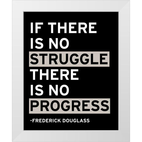 Motivation I White Modern Wood Framed Art Print by Wild Apple Portfolio