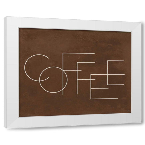 Coffee I White Modern Wood Framed Art Print by Aiken, Jess