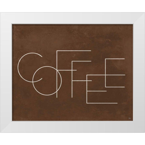 Coffee I White Modern Wood Framed Art Print by Aiken, Jess