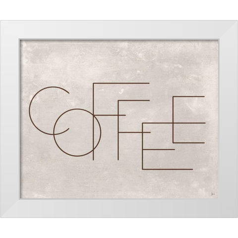 Coffee II White Modern Wood Framed Art Print by Aiken, Jess