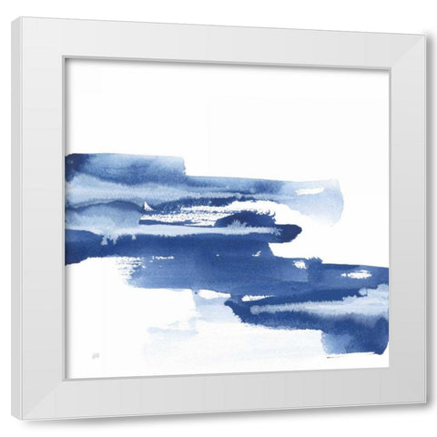 Classic Blue V White Modern Wood Framed Art Print by Paschke, Chris