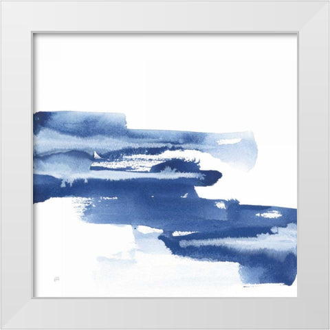 Classic Blue V White Modern Wood Framed Art Print by Paschke, Chris