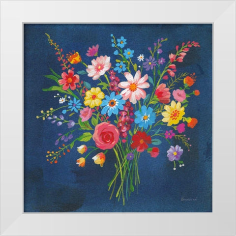 Selection of Wildflowers White Modern Wood Framed Art Print by Nai, Danhui