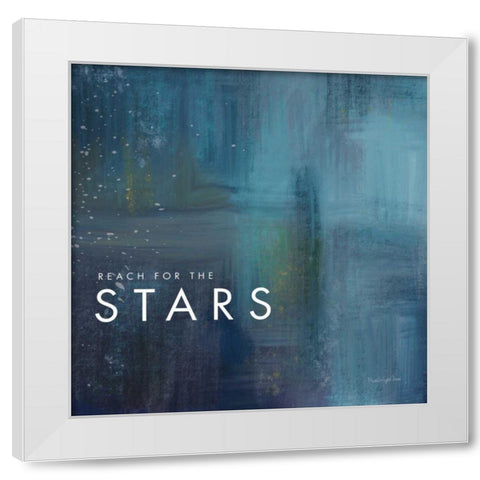 Stars White Modern Wood Framed Art Print by Charro, Mercedes Lopez