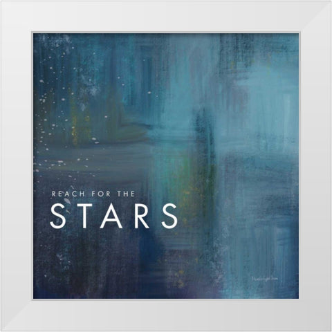 Stars White Modern Wood Framed Art Print by Charro, Mercedes Lopez