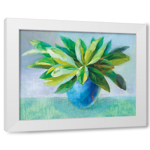 Plant Still Life White Modern Wood Framed Art Print by Nai, Danhui