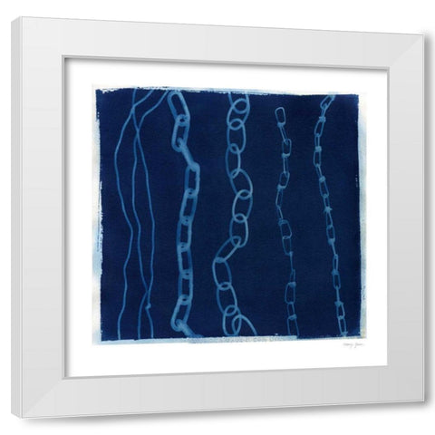 Cyanotype Tools V White Modern Wood Framed Art Print by Green, Nancy