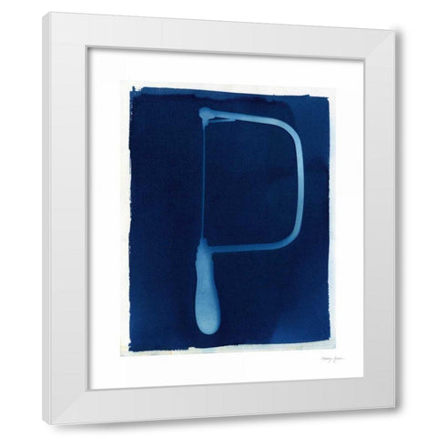 Cyanotype Tools VI White Modern Wood Framed Art Print by Green, Nancy