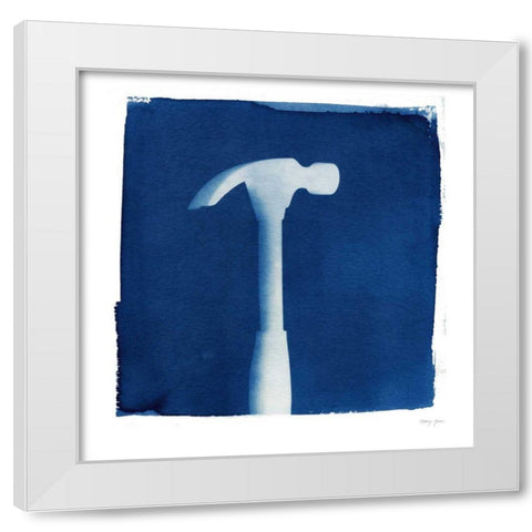 Cyanotype Tools VIII White Modern Wood Framed Art Print by Green, Nancy