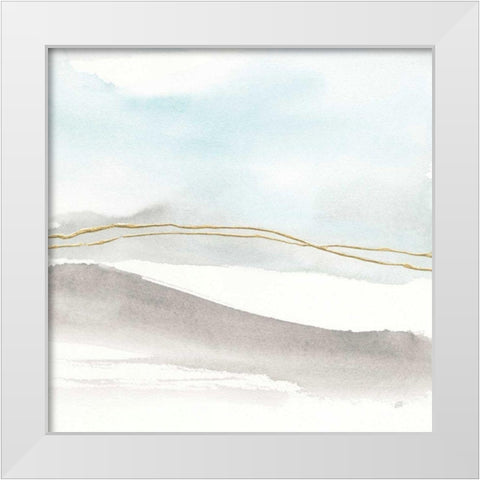 Gold Horizon I White Modern Wood Framed Art Print by Paschke, Chris