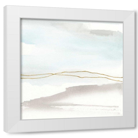 Gold Horizon II White Modern Wood Framed Art Print by Paschke, Chris