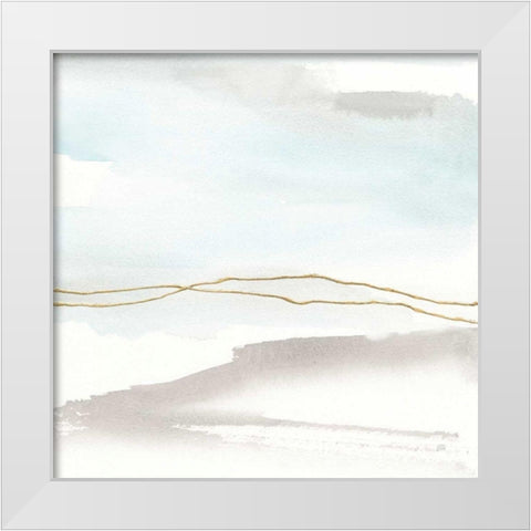 Gold Horizon II White Modern Wood Framed Art Print by Paschke, Chris