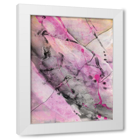 Cracks in the Earth I White Modern Wood Framed Art Print by Hristova, Albena