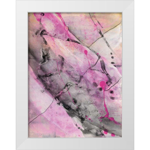 Cracks in the Earth I White Modern Wood Framed Art Print by Hristova, Albena
