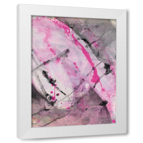 Cracks in the Earth II White Modern Wood Framed Art Print by Hristova, Albena
