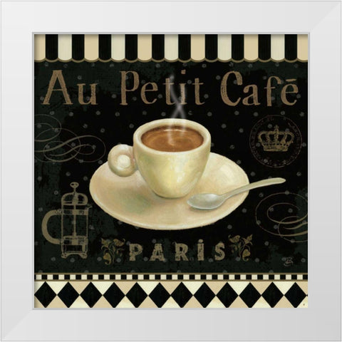 Cafe Parisien II White Modern Wood Framed Art Print by Brissonnet, Daphne