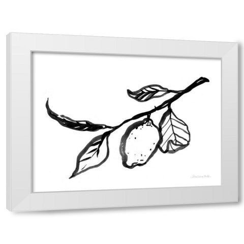 Ink Lemon White Modern Wood Framed Art Print by Miller, Sara Zieve