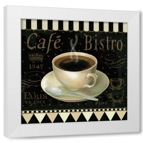 Cafe Parisien IV White Modern Wood Framed Art Print by Brissonnet, Daphne