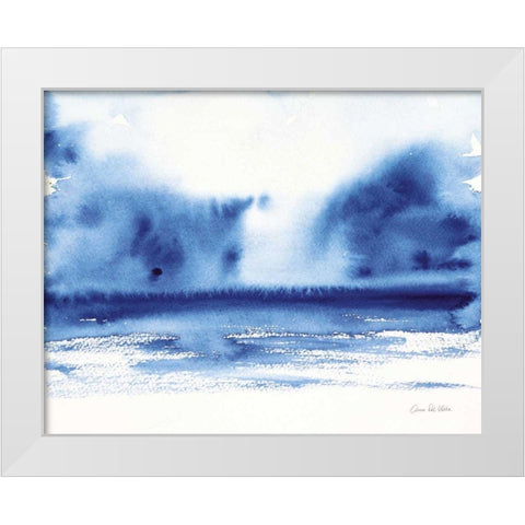 Ocean Blue IV White Modern Wood Framed Art Print by Valle, Aimee Del